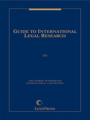 cover image of Guide to International Legal Research